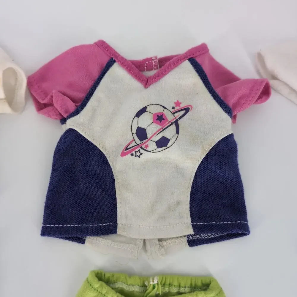8 + 1 Piece Doll Clothing Bundle - 4 Short Sleeve Tops & 4 Bottoms for 18